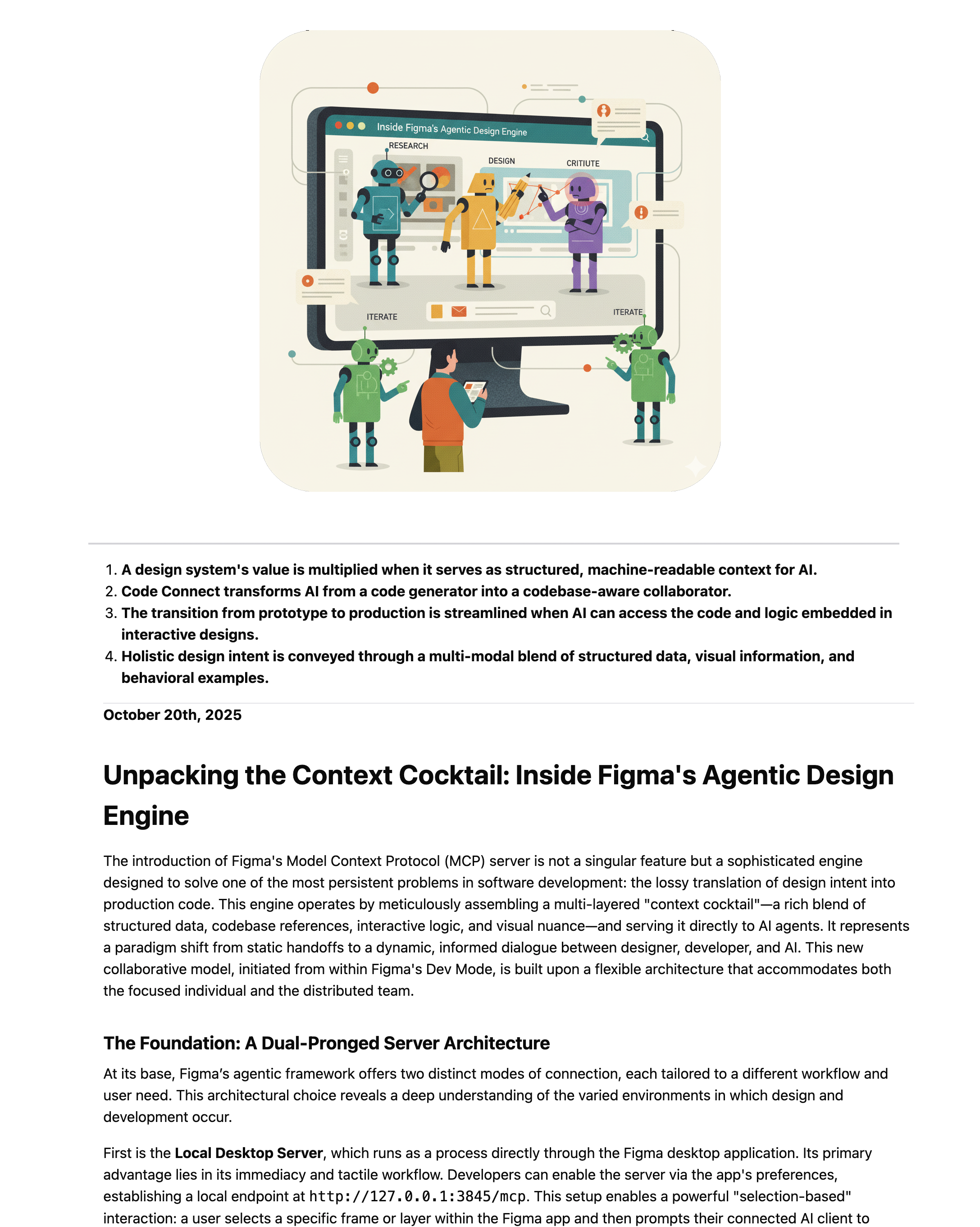 A screenshot of a report on Figma's MCP offering