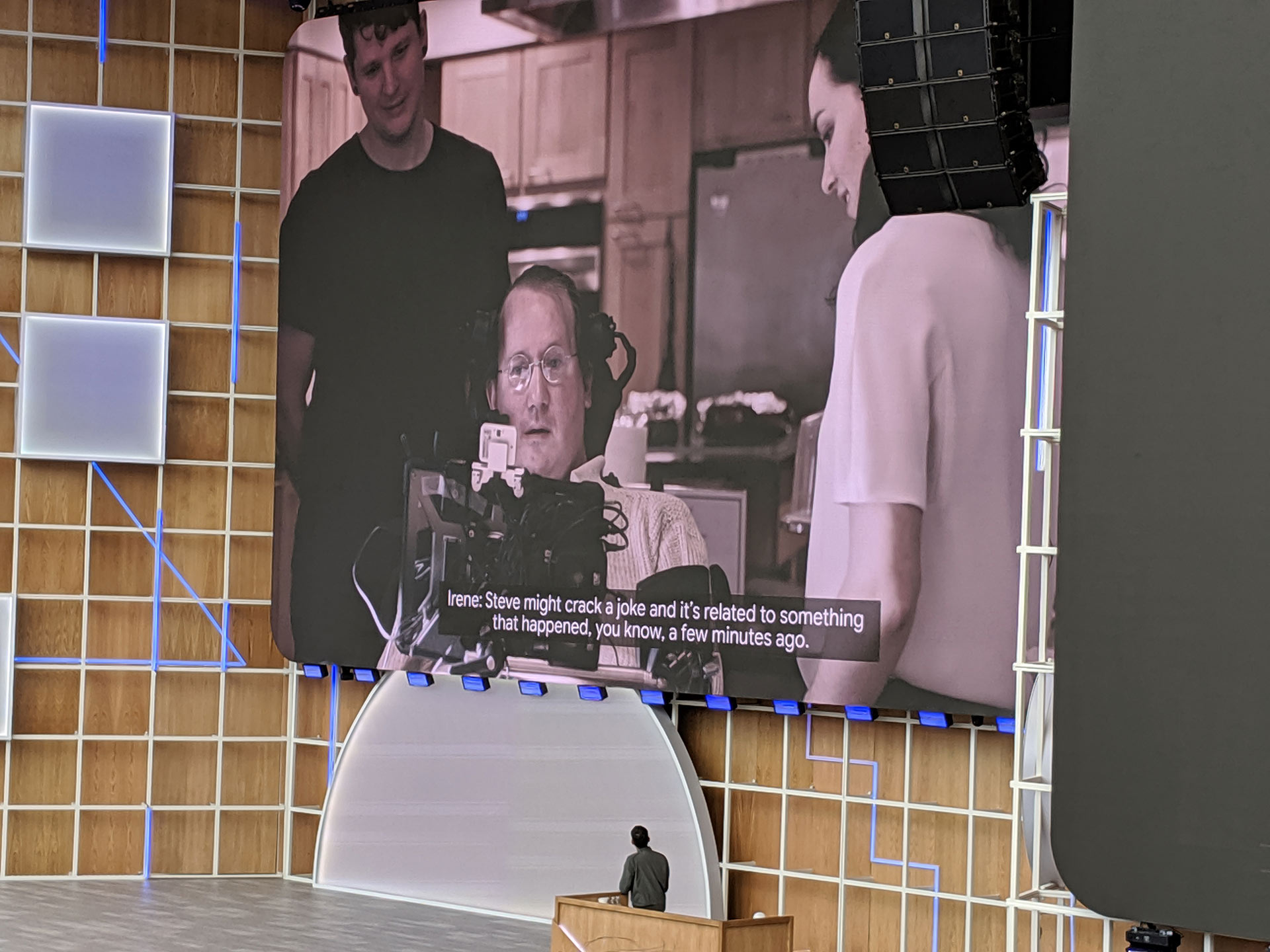 Sundar Pichai, Steve Saling, myself and Irene Alvarado during the Google I/O Keynote